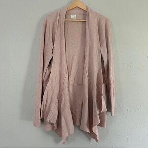 Dreamers By Debut Soft Pink Draped Cardigan Duster Comfy Pastel Casual XXL